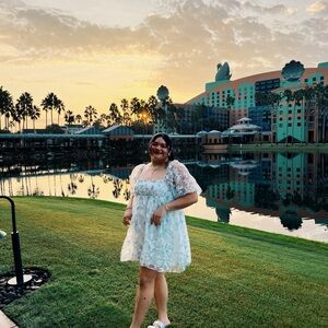 Sincerely a Sweetie Ivory Floral Puff Sleeve Babydoll Mini Dress